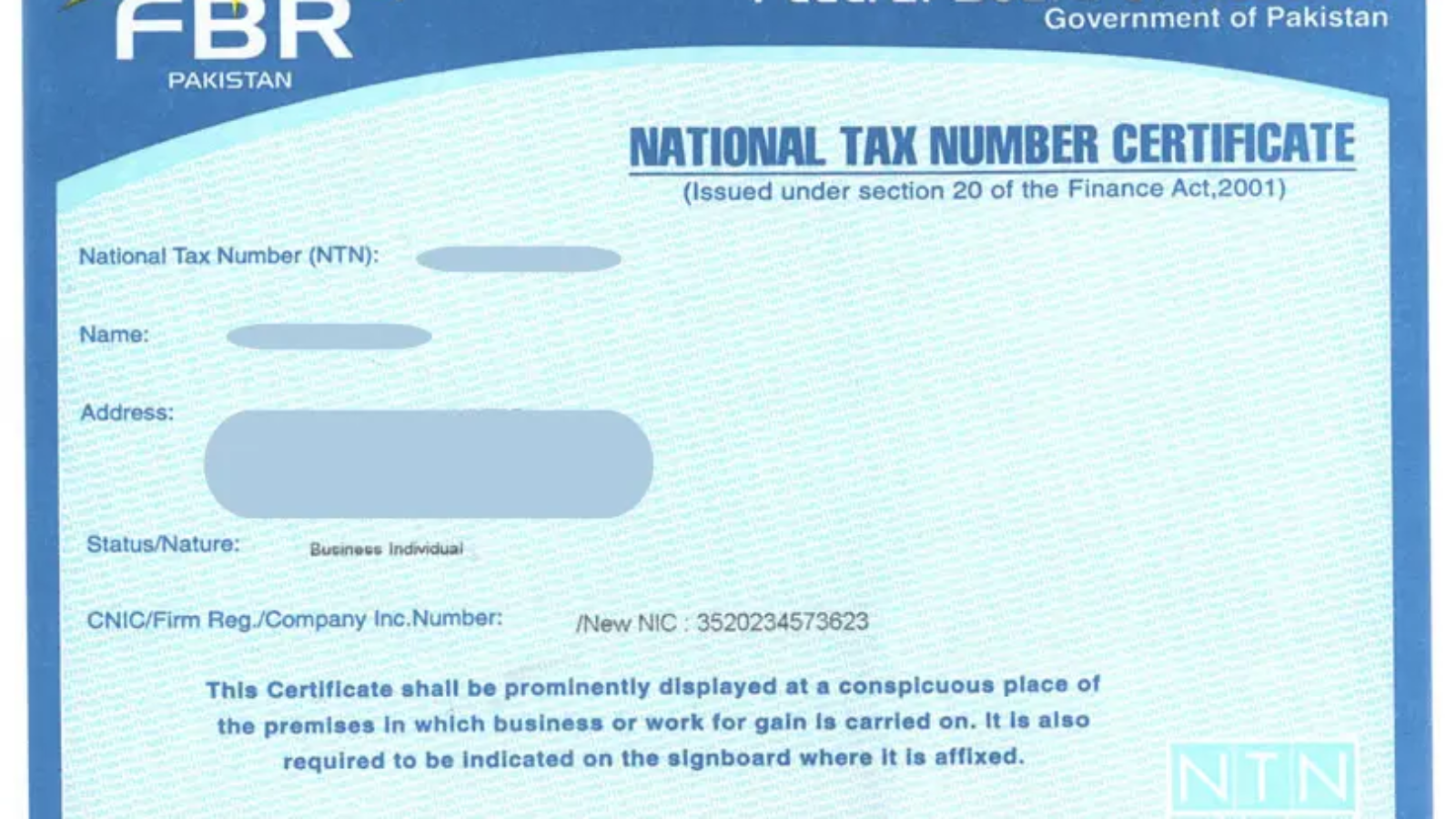 NTN-Certificate
