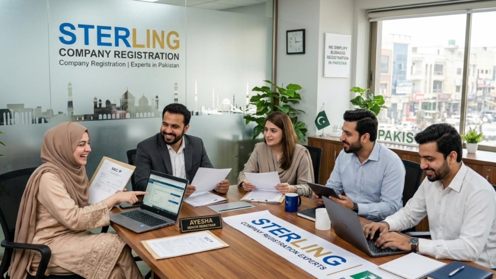 Sterling, Company Registration expert team in the office in Pakistan