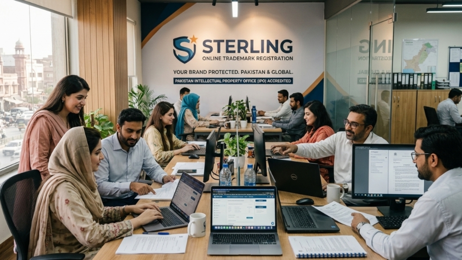Sterling , Online Trademark Registration team working in the office in pakistan