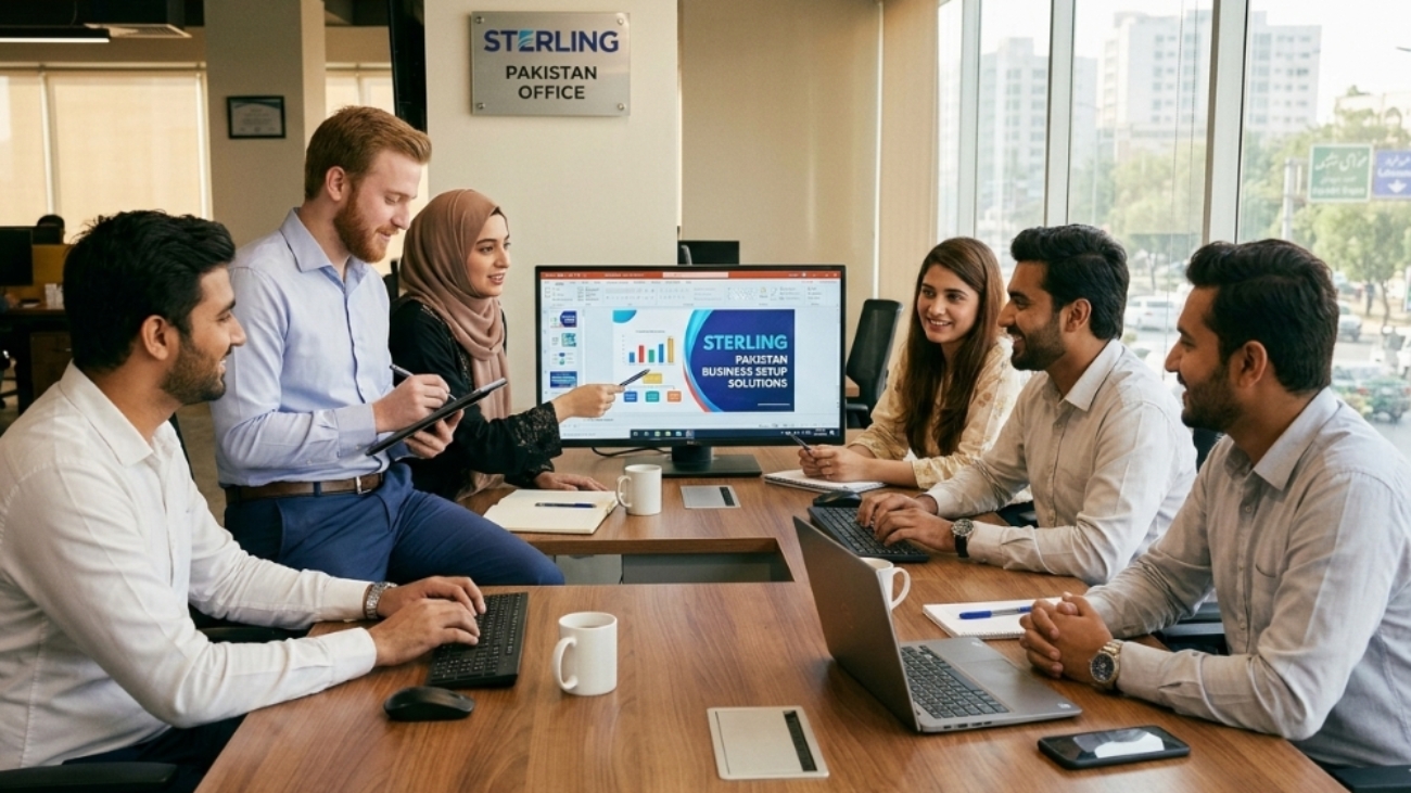 Sterling, business set up team working in Pakistan
