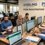 Sterling, PSEB Registration team working in the office in Pakistan