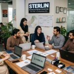 Sterlin, business set up team working in the office, pakistan