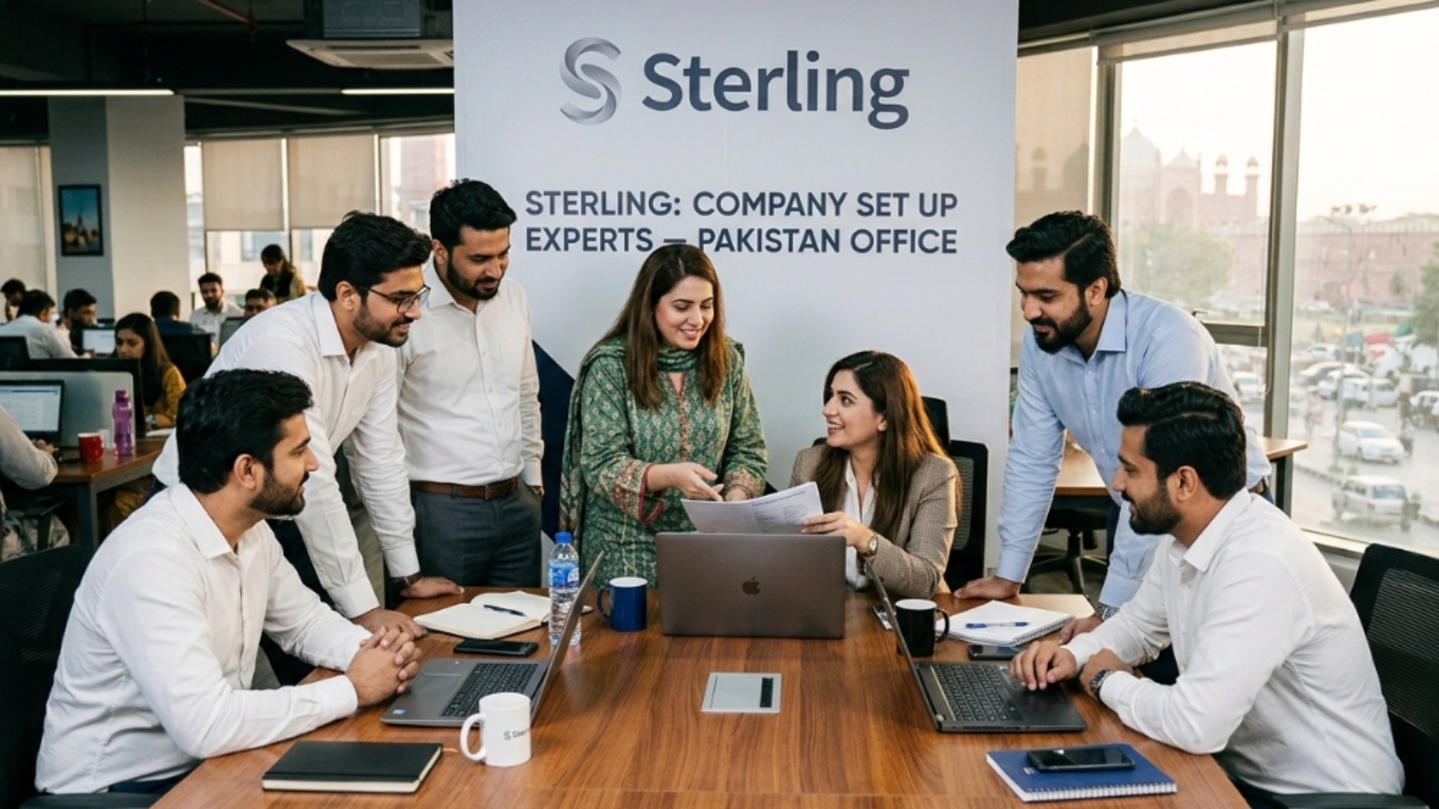 Sterling, company set up expert team working in the office in Pakistan