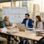 Sterling, business set up team working in the office in Pakistan