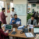 Sterling, business set up services expert team working in the office in Pakistan
