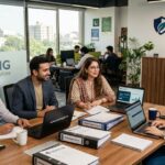 Sterling, business setup Services team working in the office, Pakistan